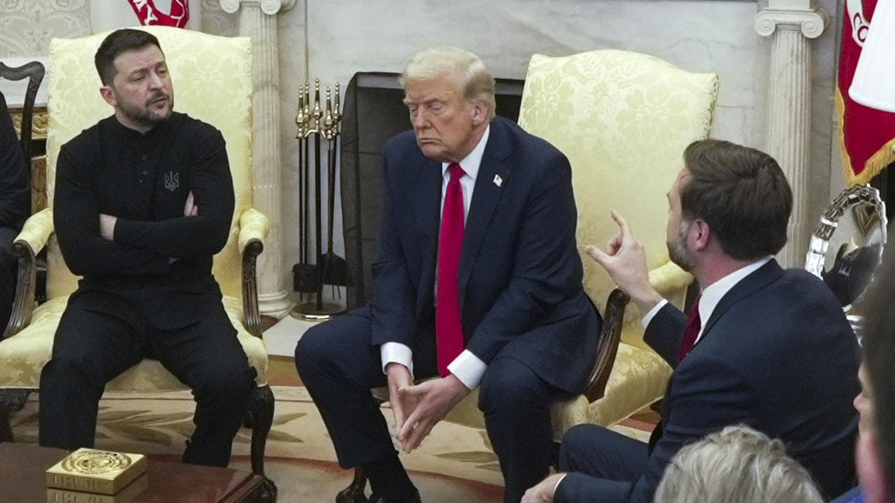 Leaders Volodomyr Zelenskiy and Donald Trump