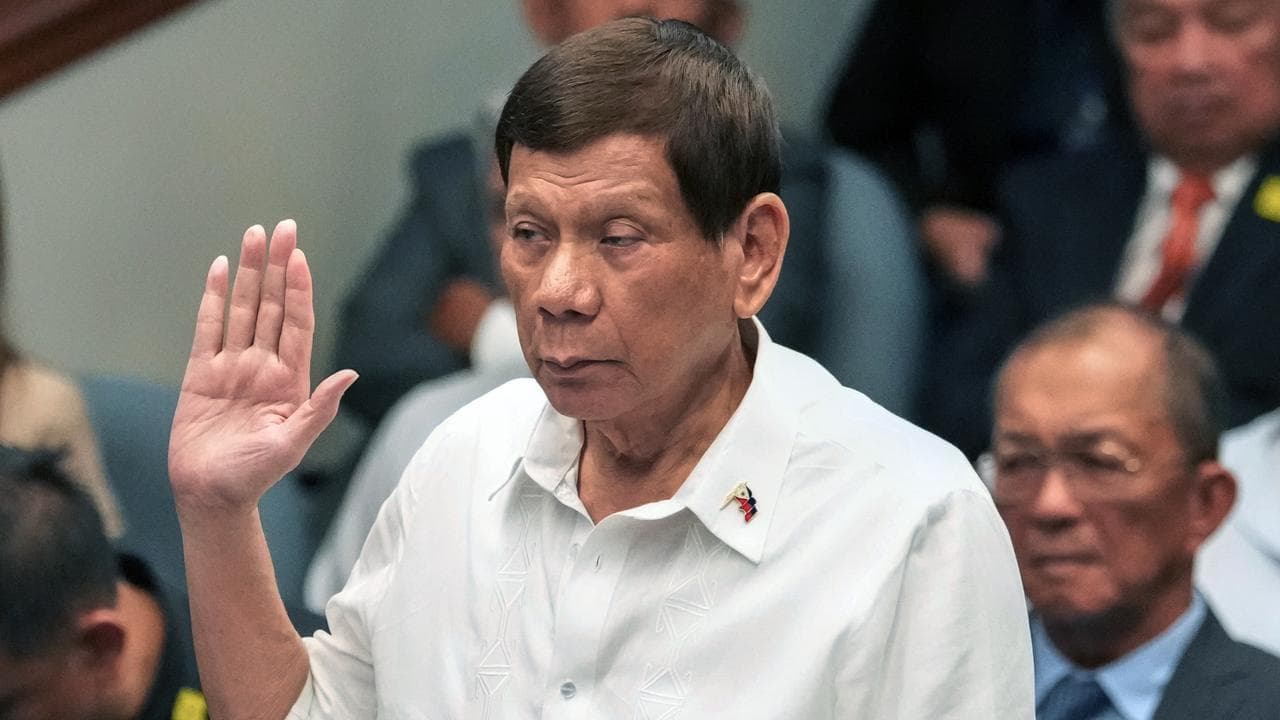 Former Philippine president Rodrigo Duterte