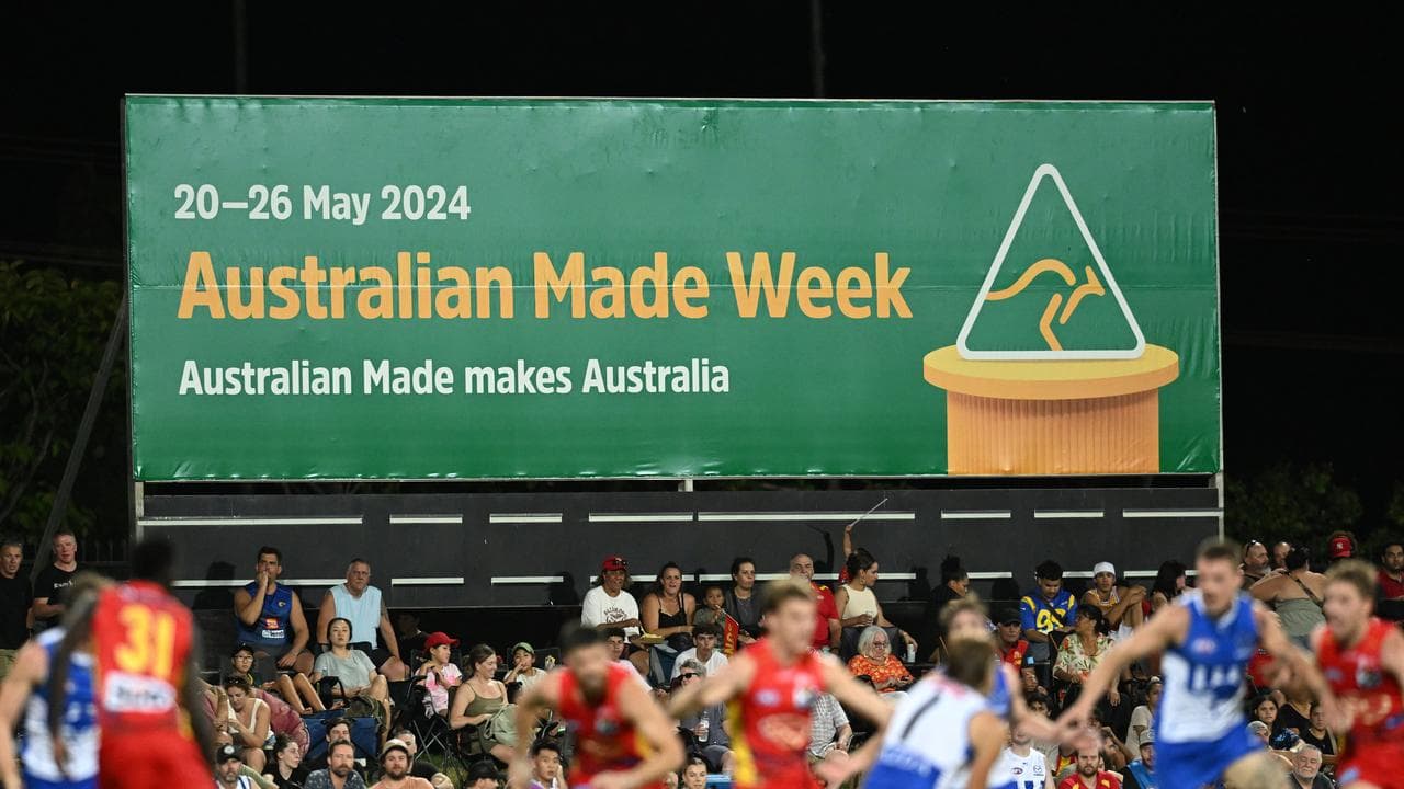 Australian Made Week advertising at a football match