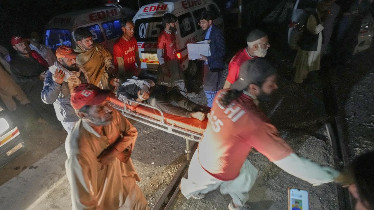 Injured passenger rescued by security forces from a hijacked train