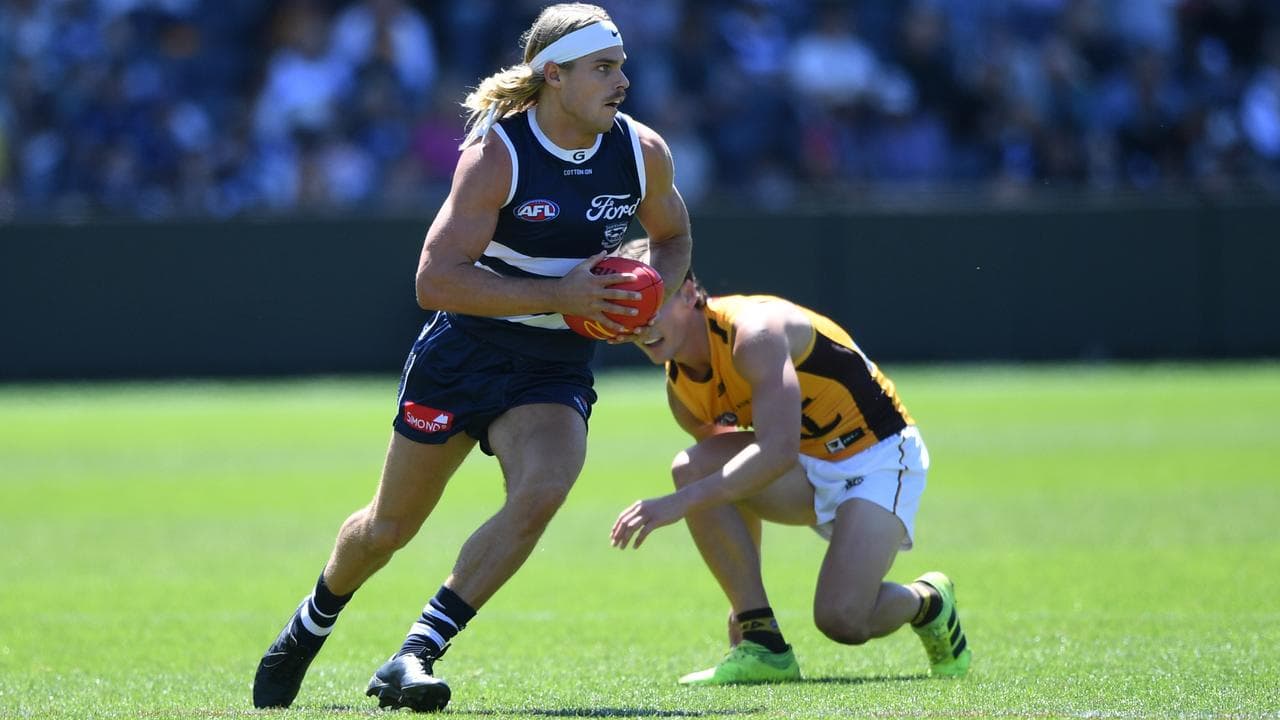 Geelong recruit Bailey Smith (left)
