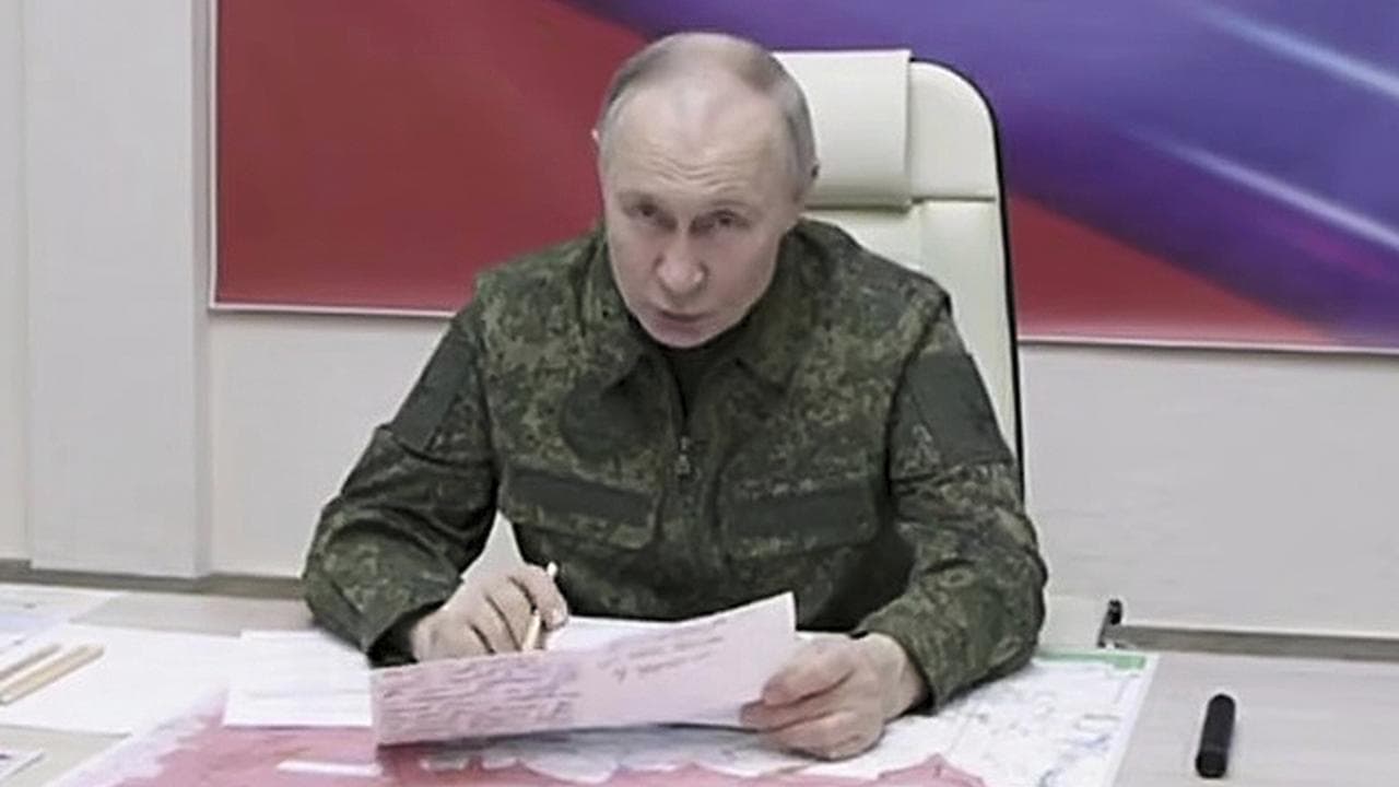 Russian President Vladimir Putin visits the Kursk region