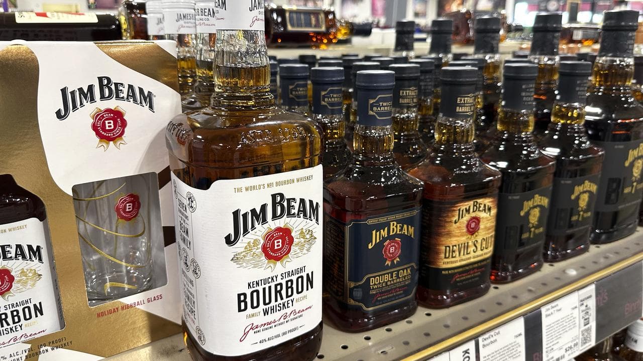 Bottles of Bourbon whiskey (file image)