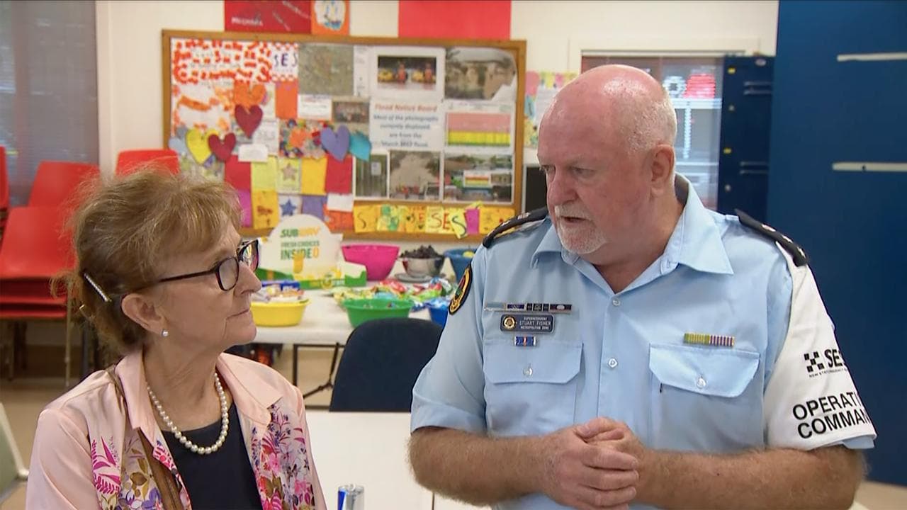 Lismore MP Janelle Saffin and SES Superintendent Stuart Fisher.
