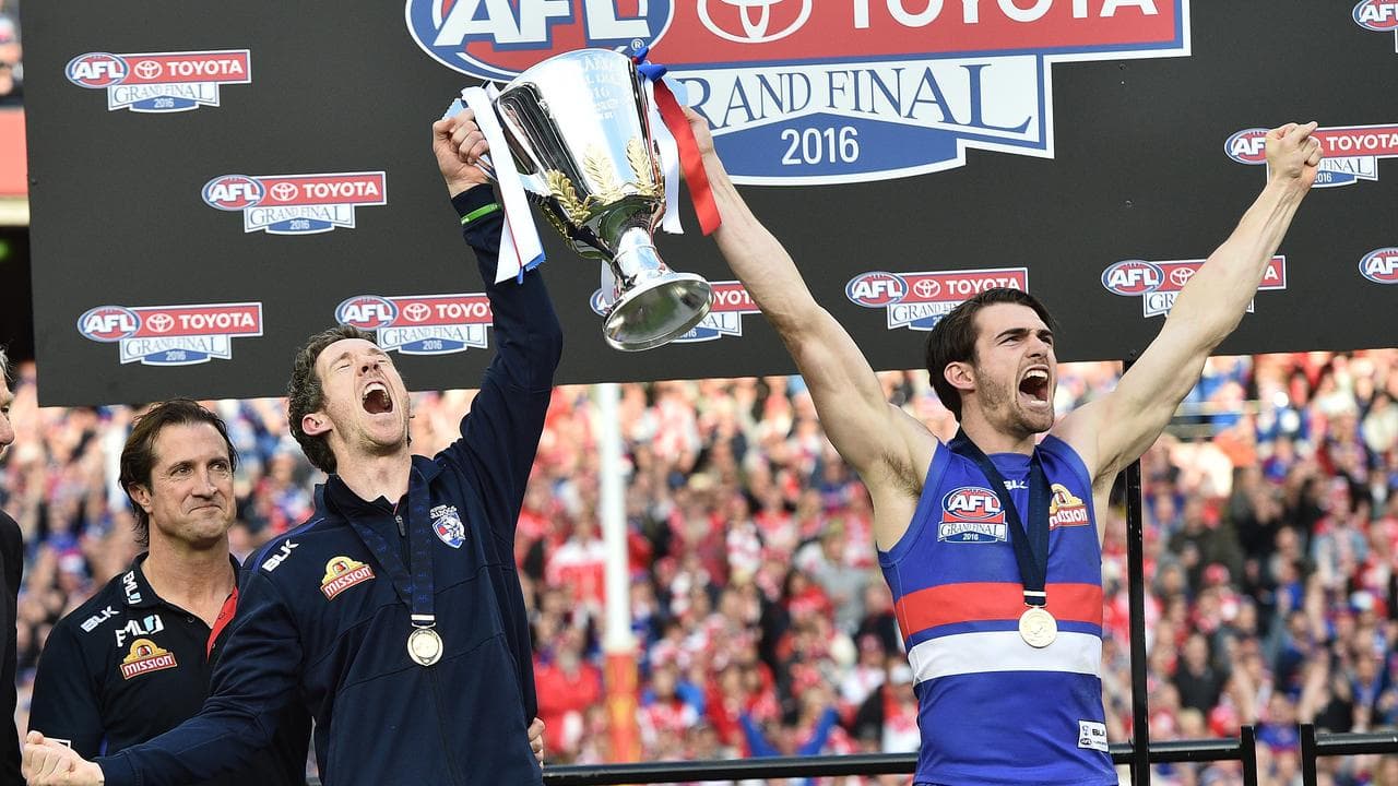 Coach Luke Beverridge (left), Bob Murphy and Easton Wood