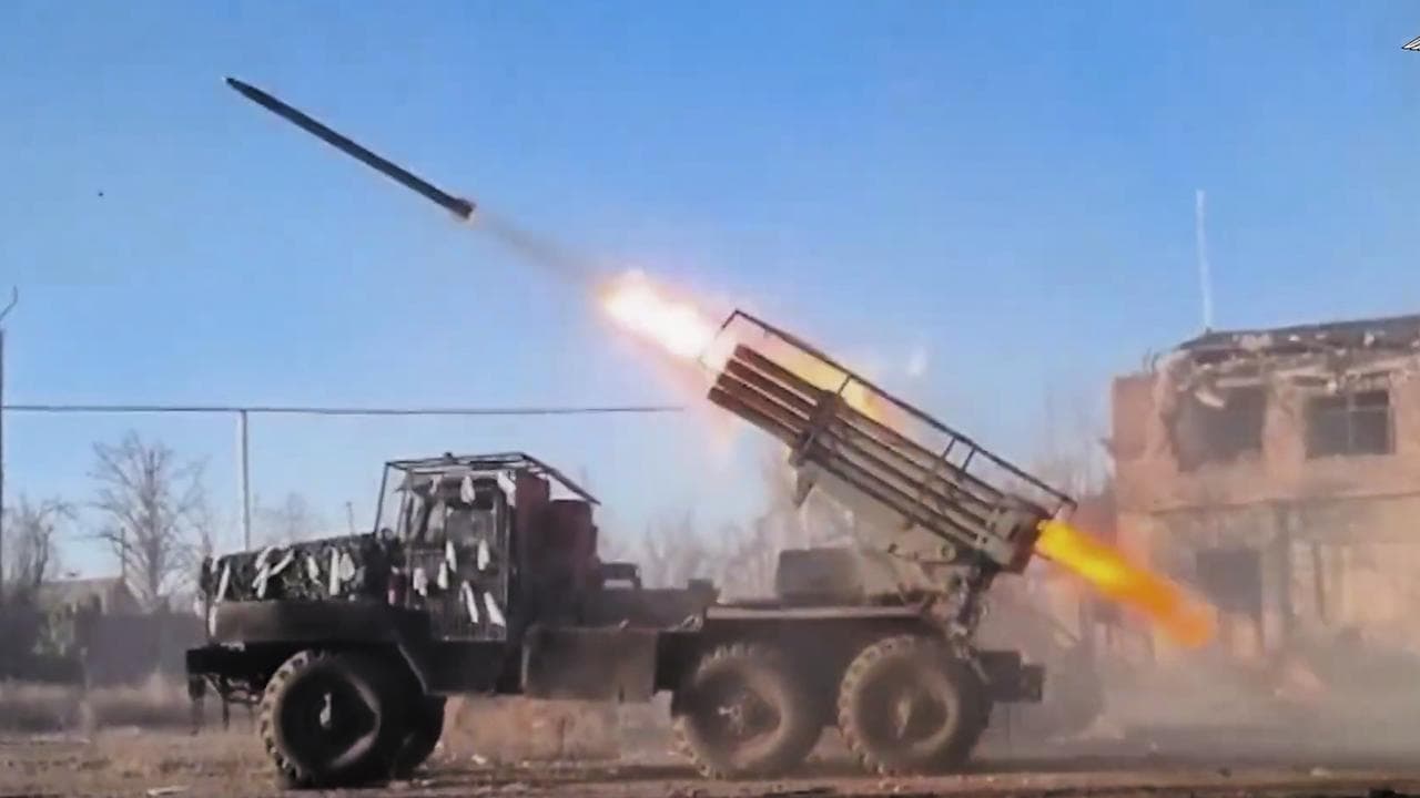 A Russian rocket launcher