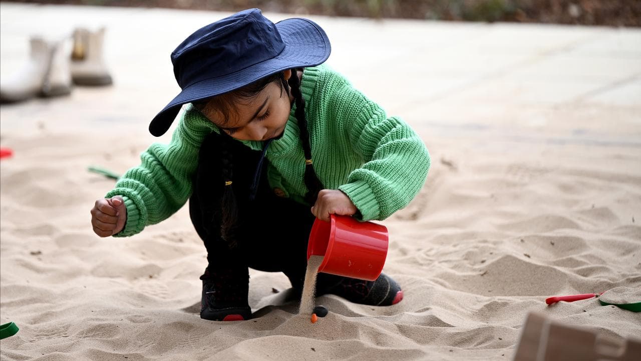 Children play at a pre-school in Sydney