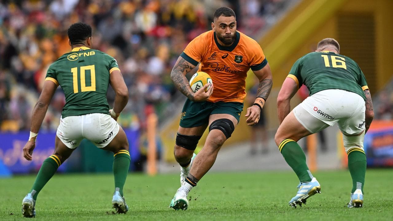 (L-R) Sacha Feinberg-Mngomezulu, Lukhan Salakaia-Loto, Malcolm Marx.