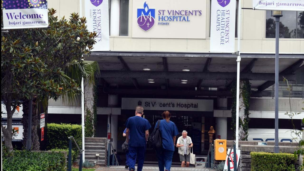 The exterior of St Vincent’s Hospital at Darlinghurst in Sydney