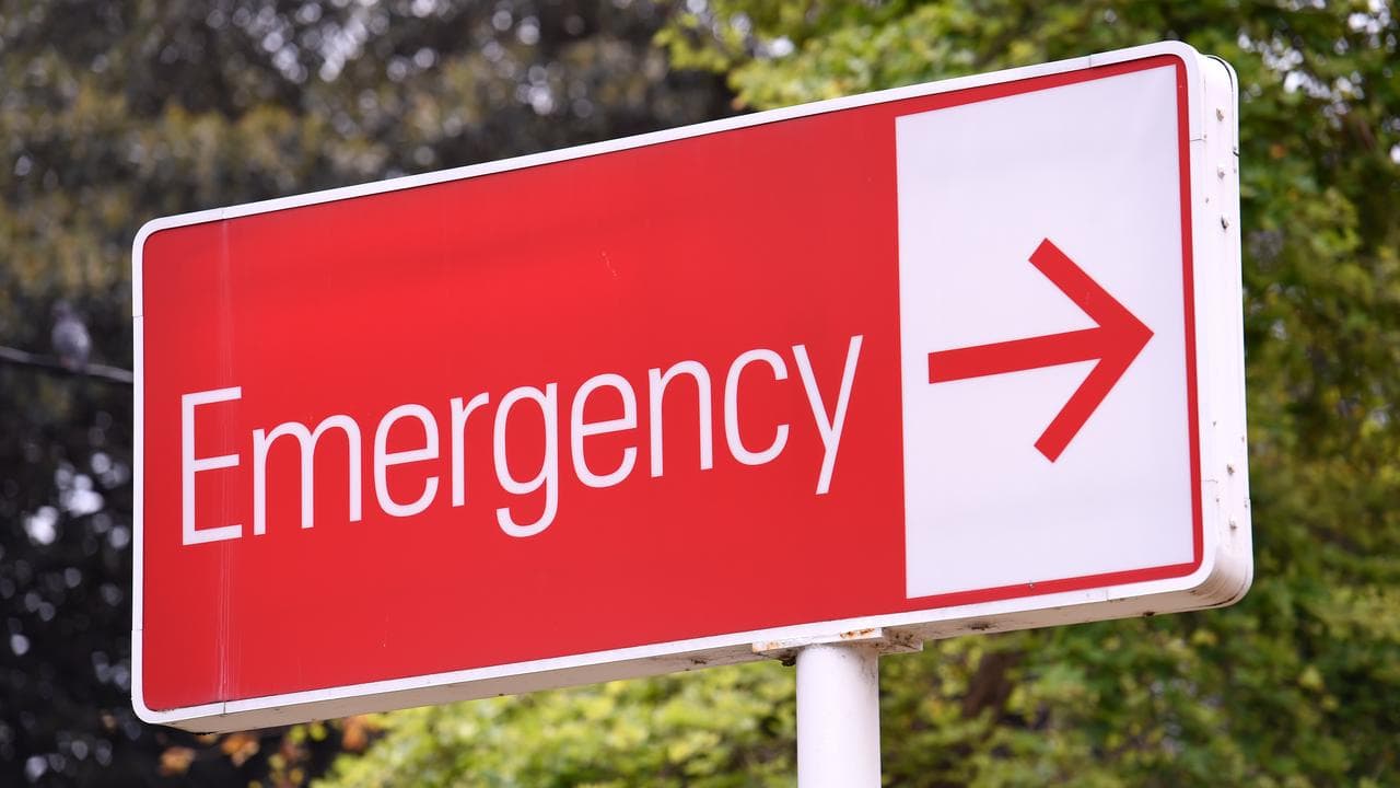 Emergency sign at a hospital