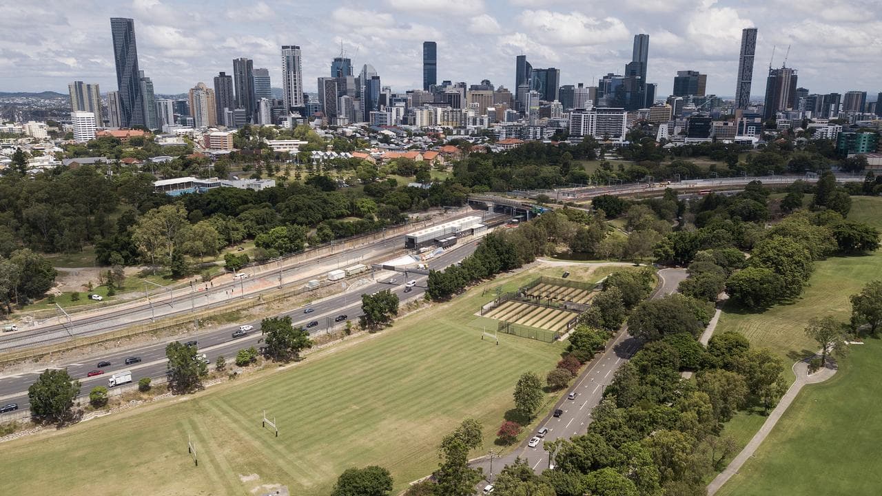 An aerial view of Victoria Park