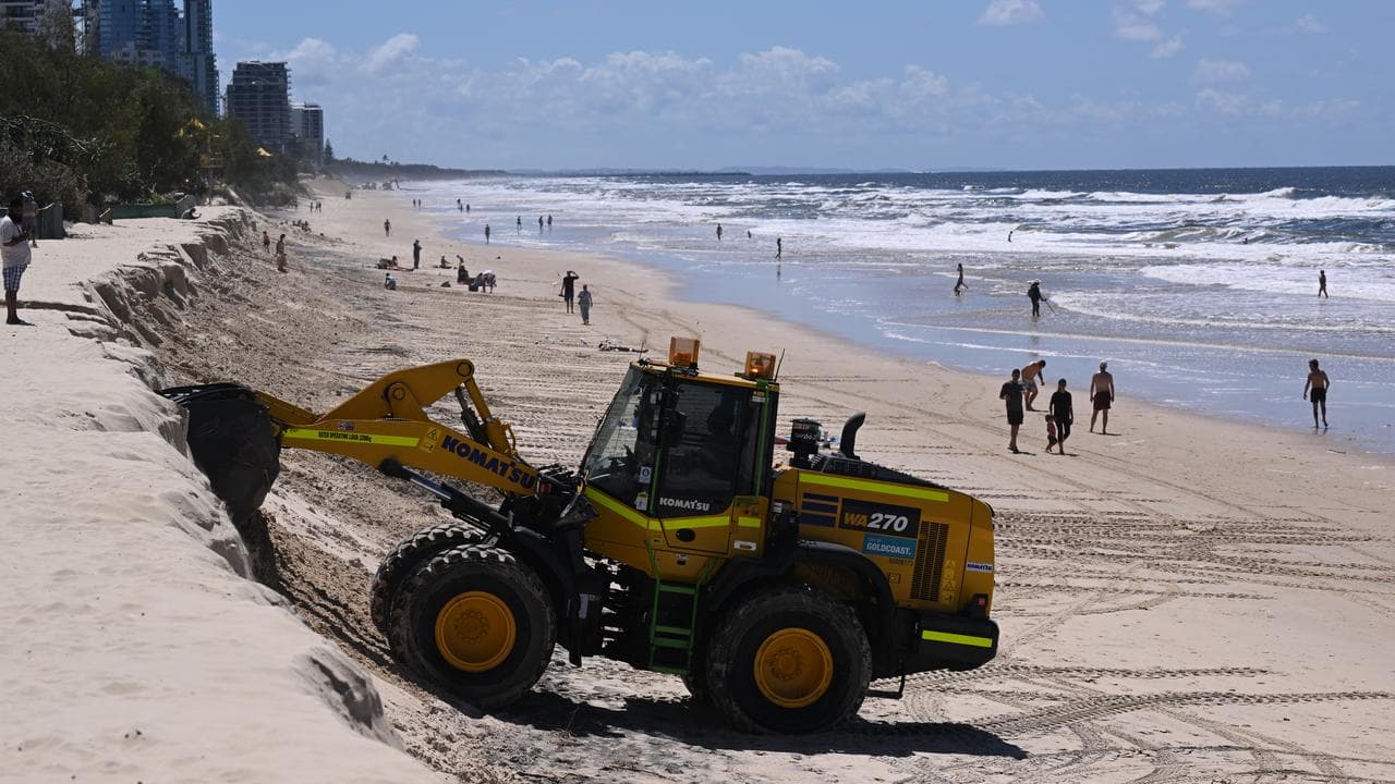 Beach erosion caused by Cyclone Alfred