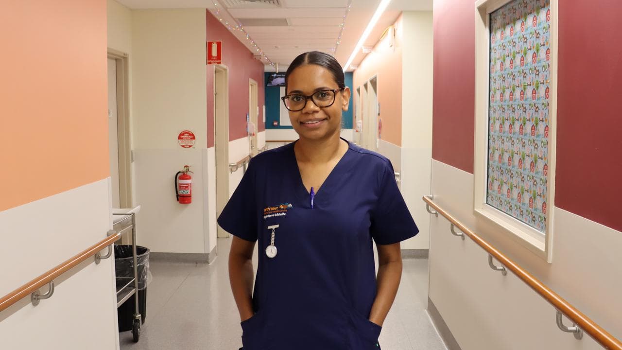 Registered midwife Rebecca Mabo