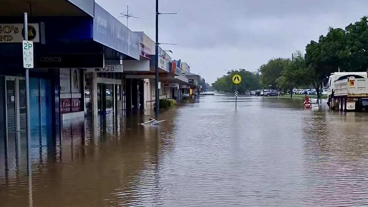 Inham's main street is underwater