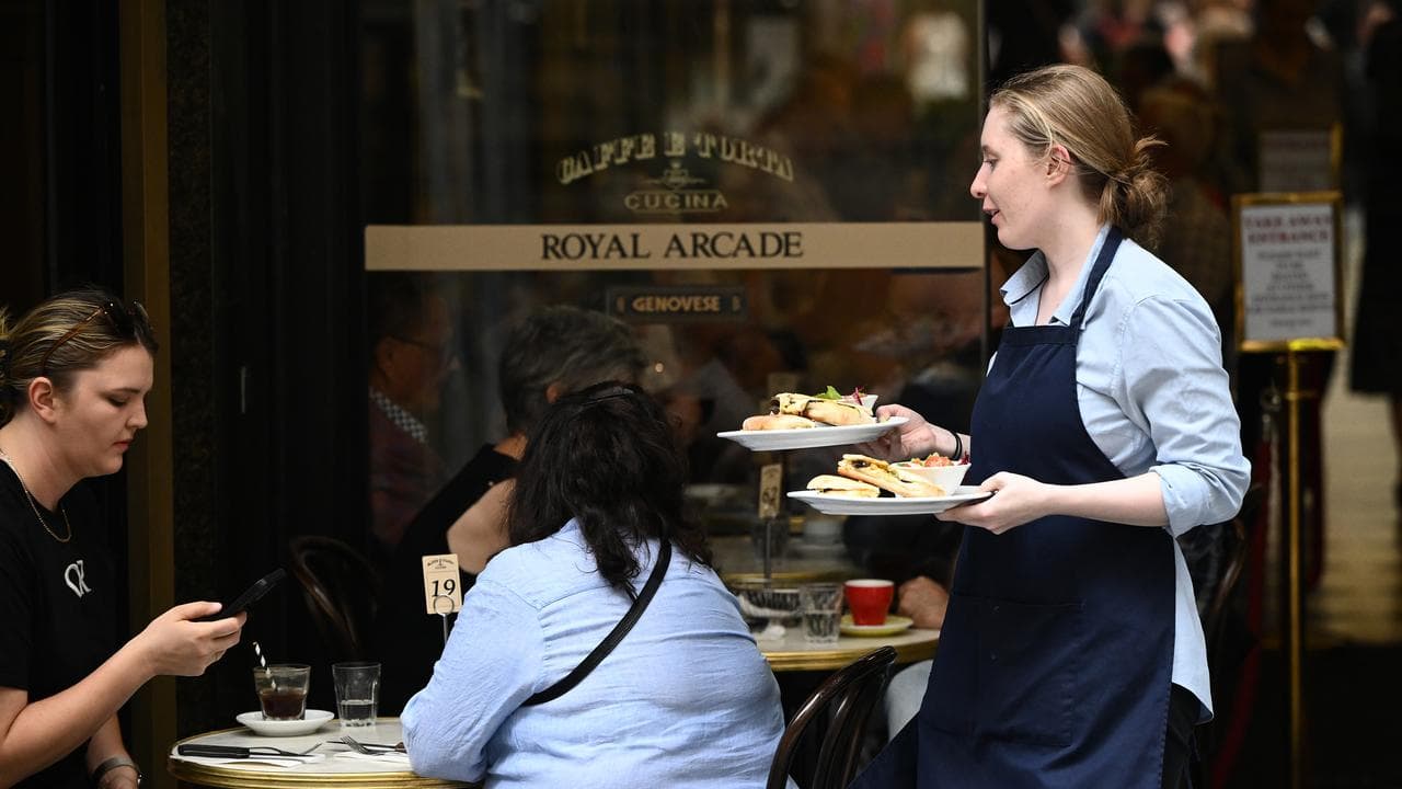 A cafe worker in the city
