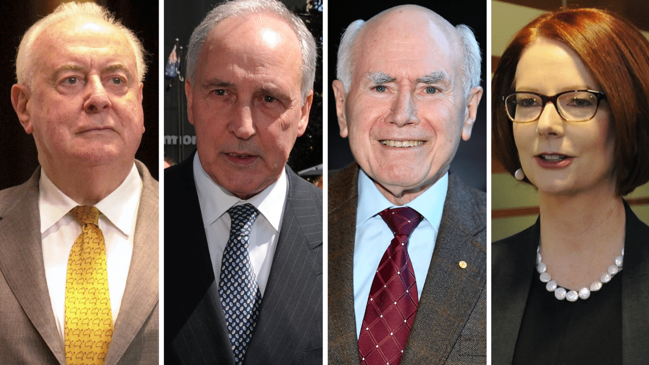 Gough Whitlam, Paul Keating, John Howard and Julia Gillard
