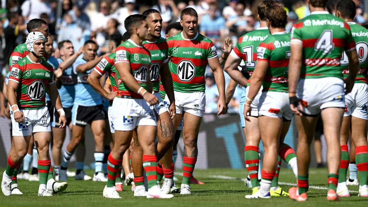 Disappointed Souths players.