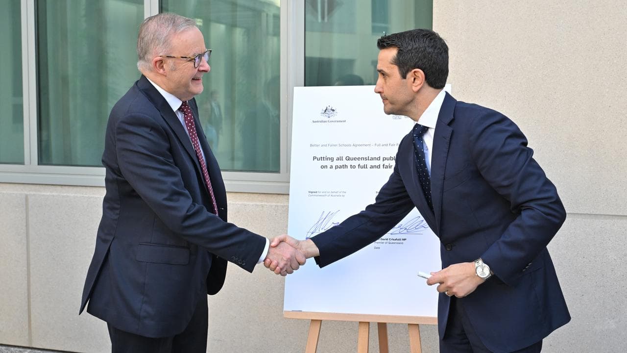 Anthony Albanese and Queensland Premier David Crisafulli