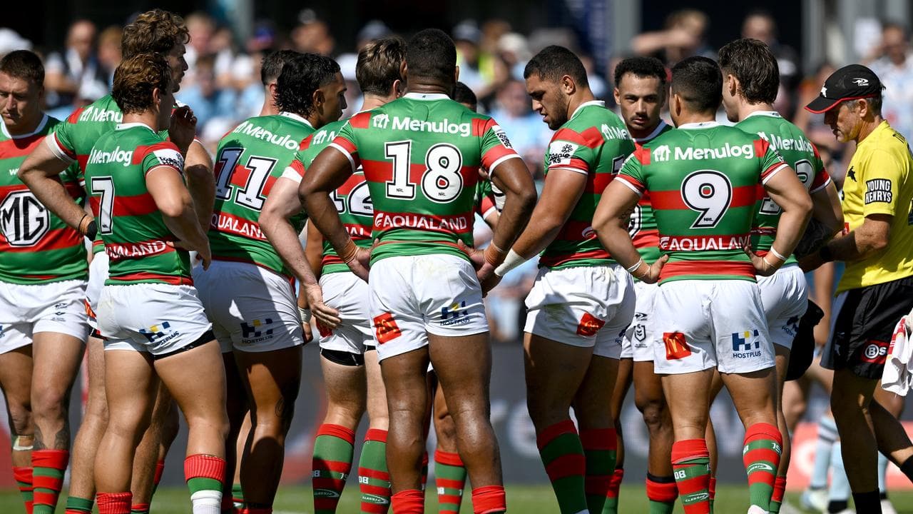 Disappointed South Sydney players.