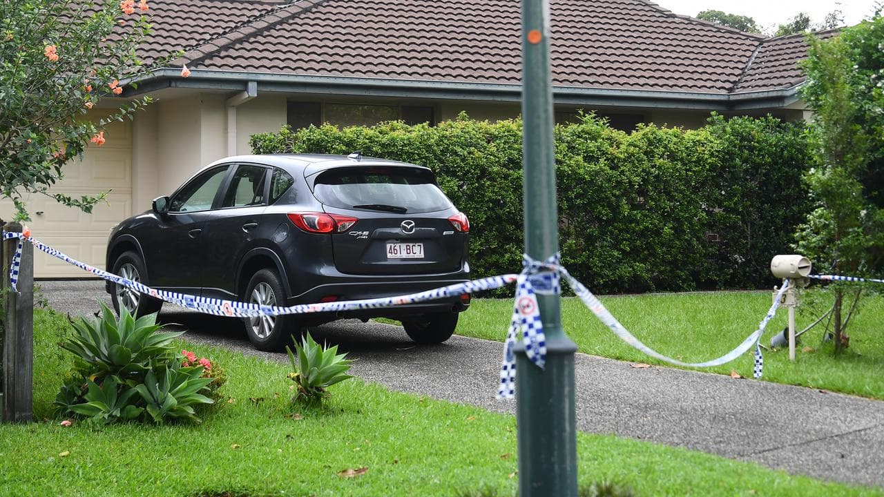 Police investigate at a crime scene at Chestnut Place in Brisbane