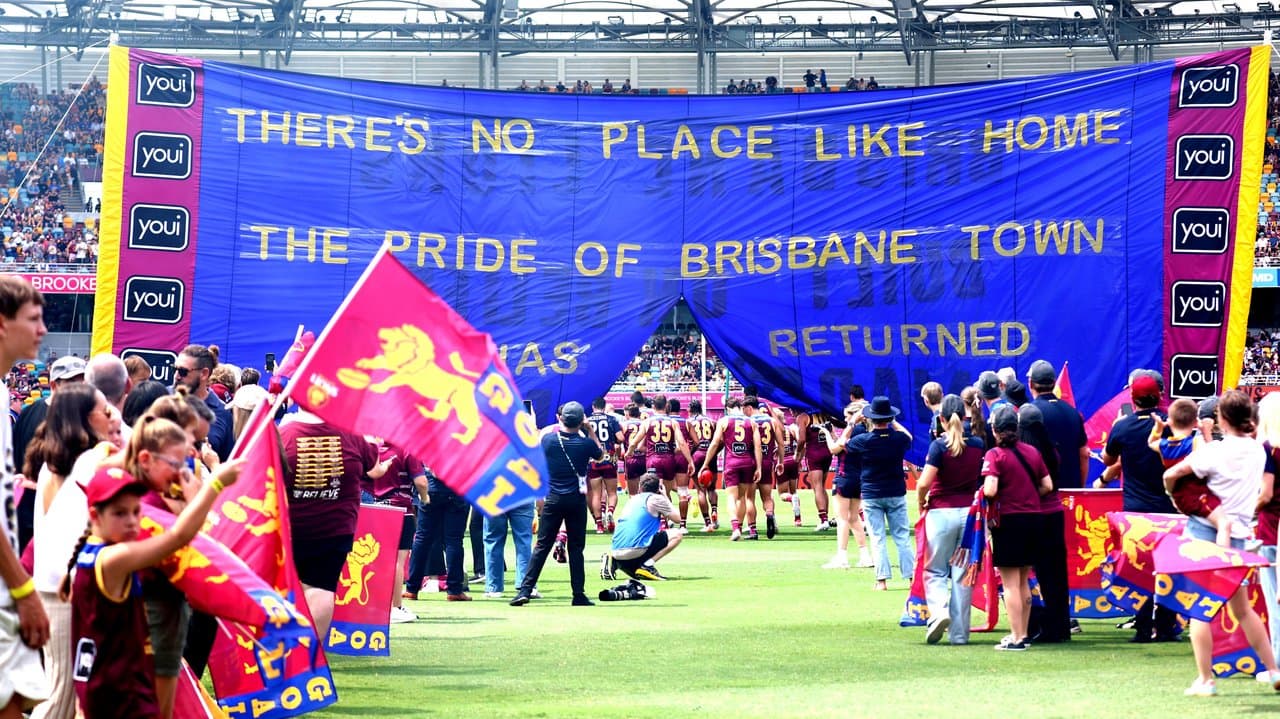 Brisbane Lions banner.