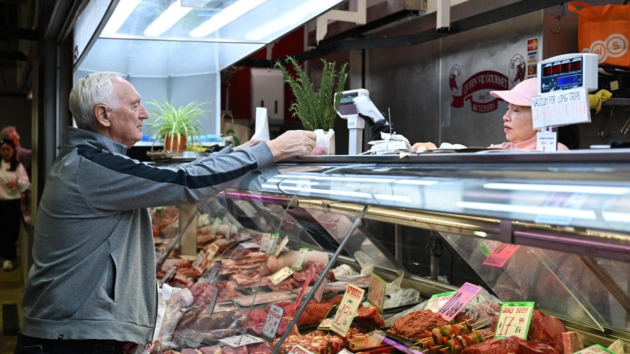 A customer at a market