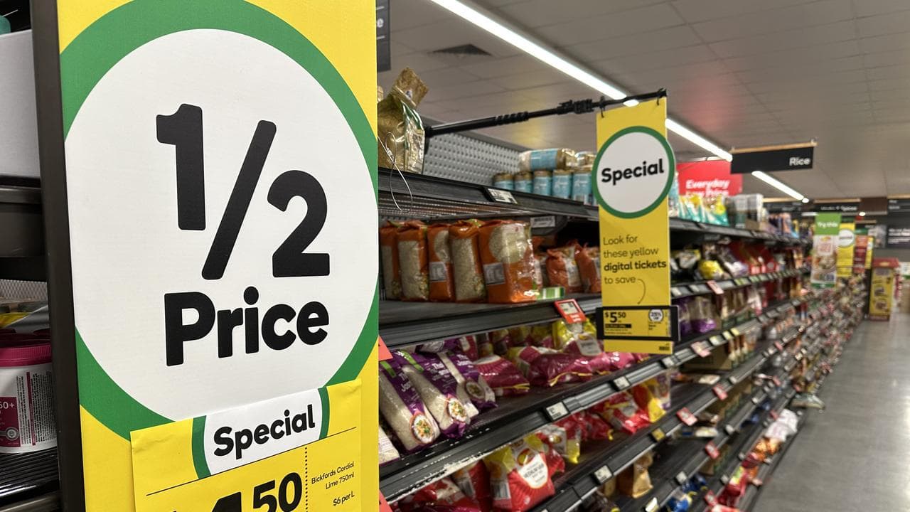 A Woolworths grocery aisle