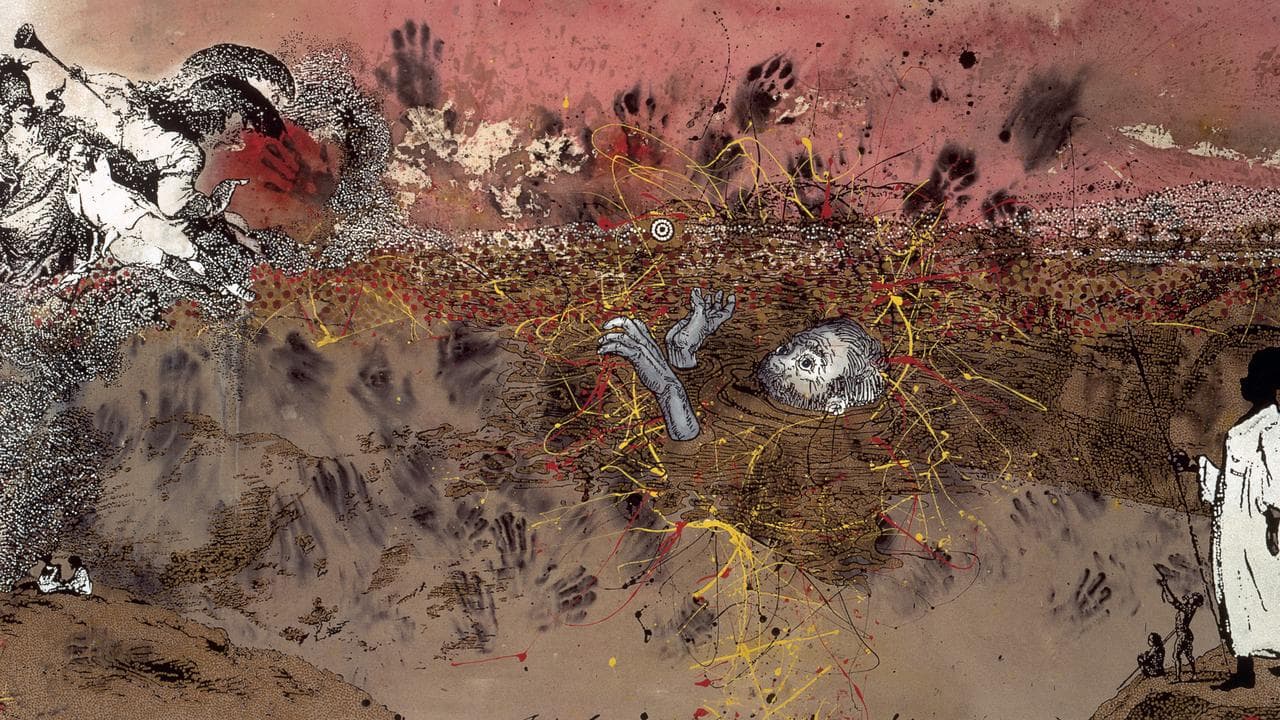 Gordon Bennett Big romantic painting (apotheosis of Captain Cook)