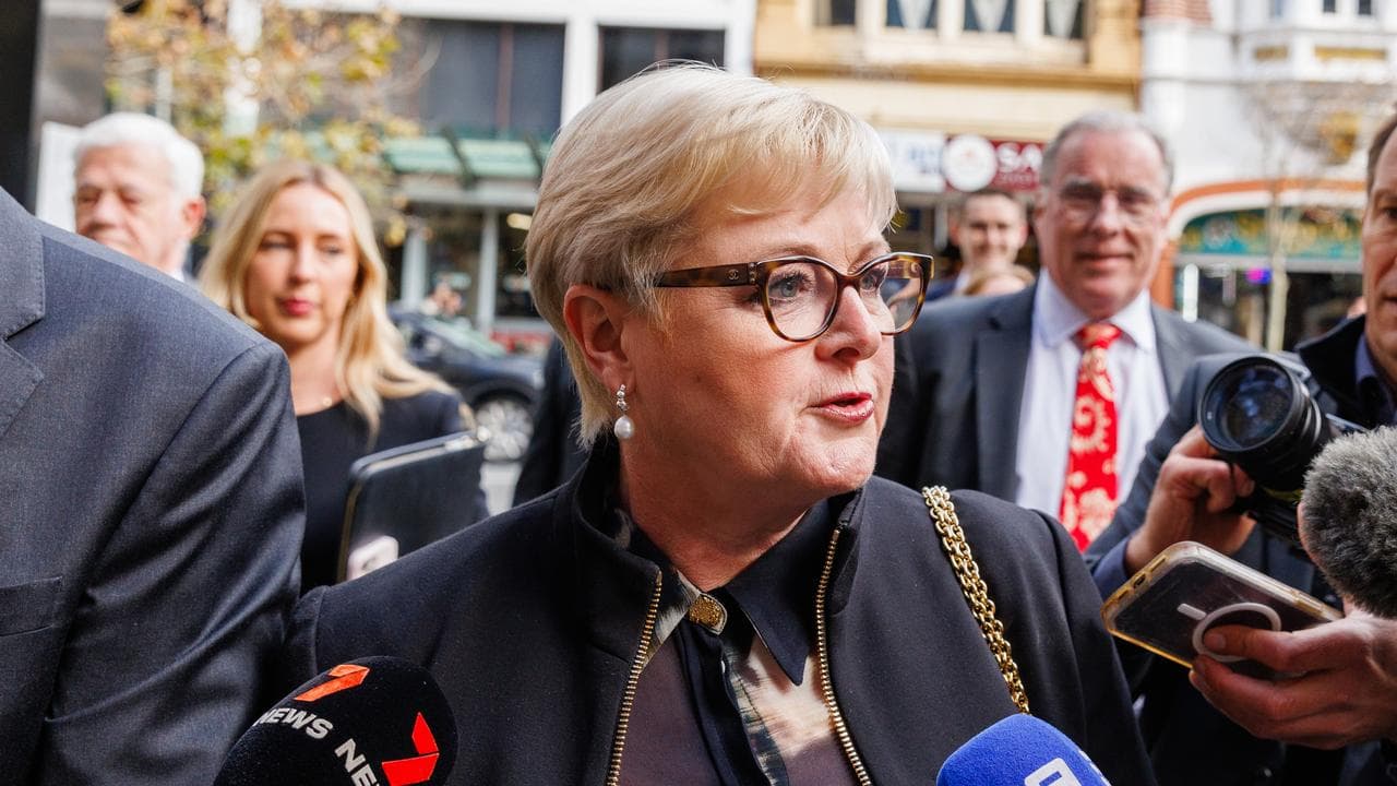WA senator Linda Reynolds outside court in Perth