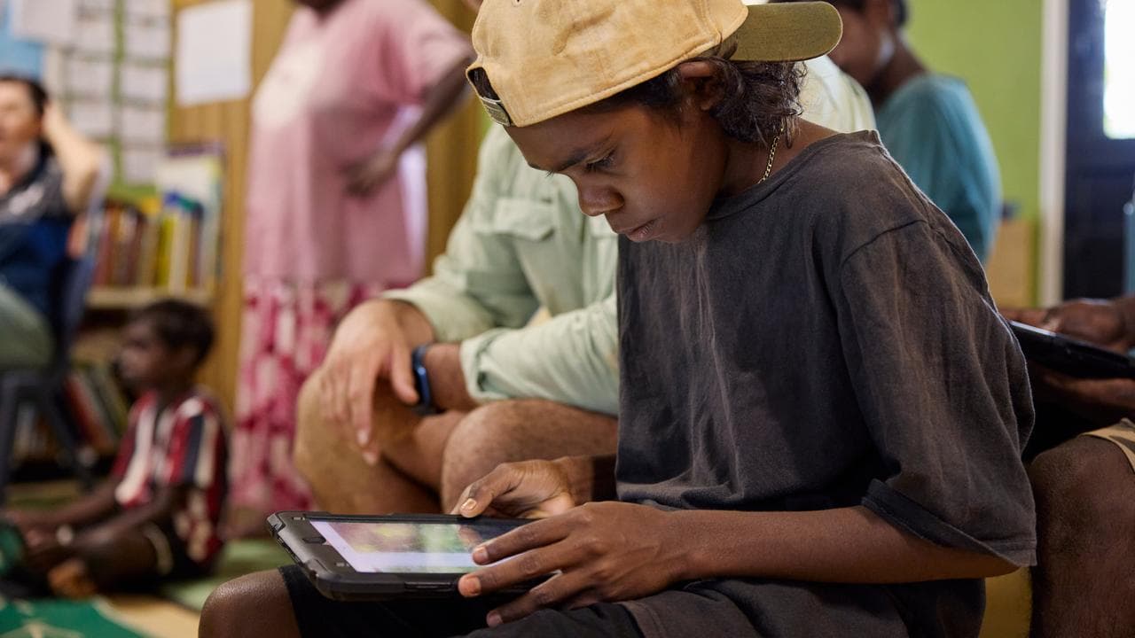 A child taking part in the project in the Northern Territory.
