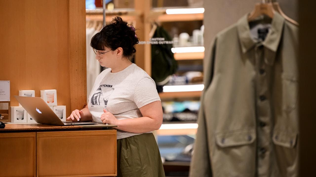 A female retail worker (file image)