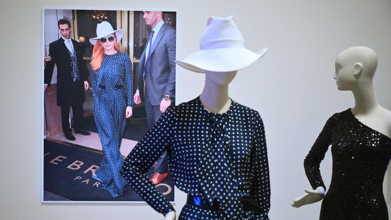 Lady Gaga photo and garment displayed at the National Gallery Victoria