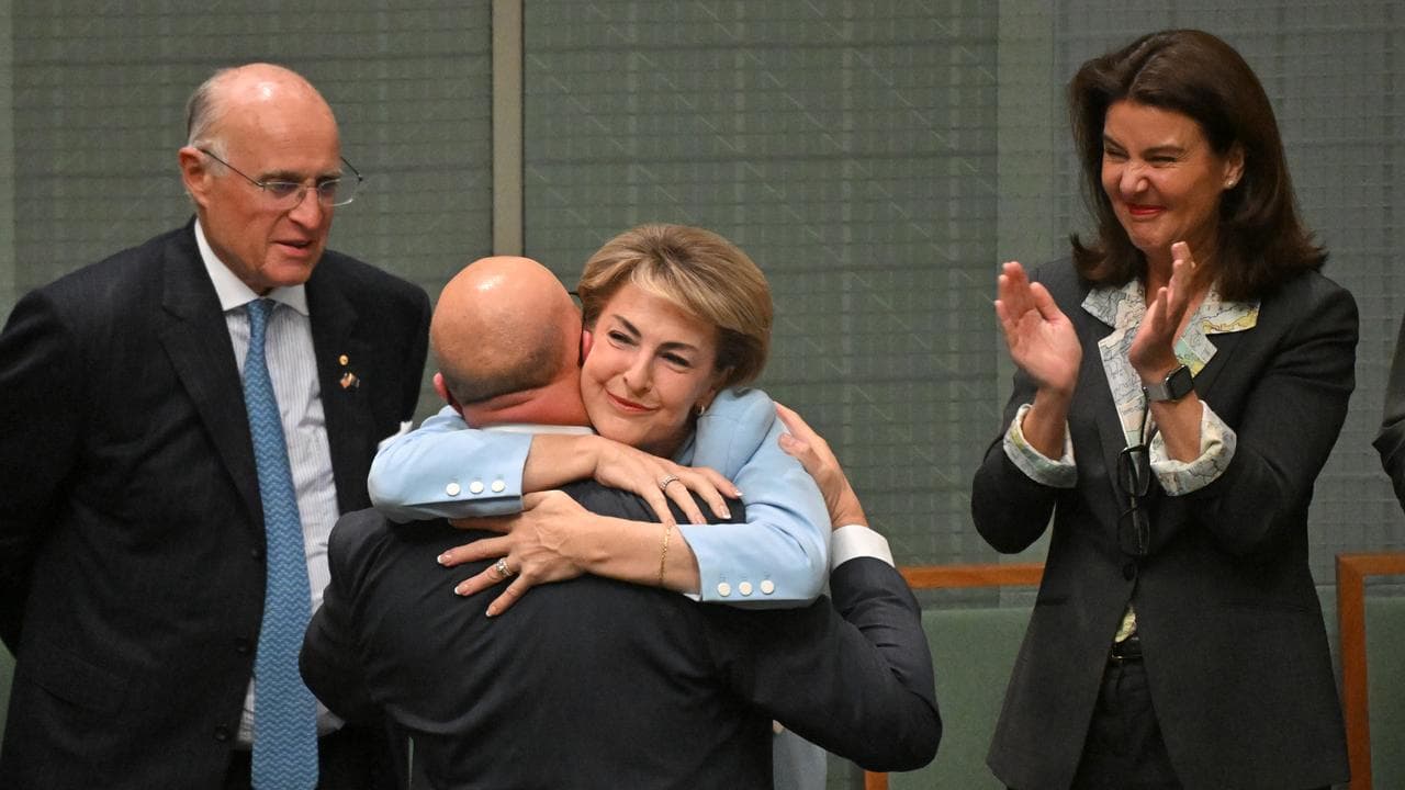 Colleagues congratulate Peter Dutton