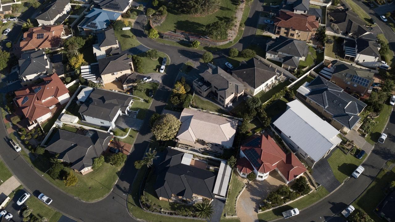 An aerial view of homes (file image)