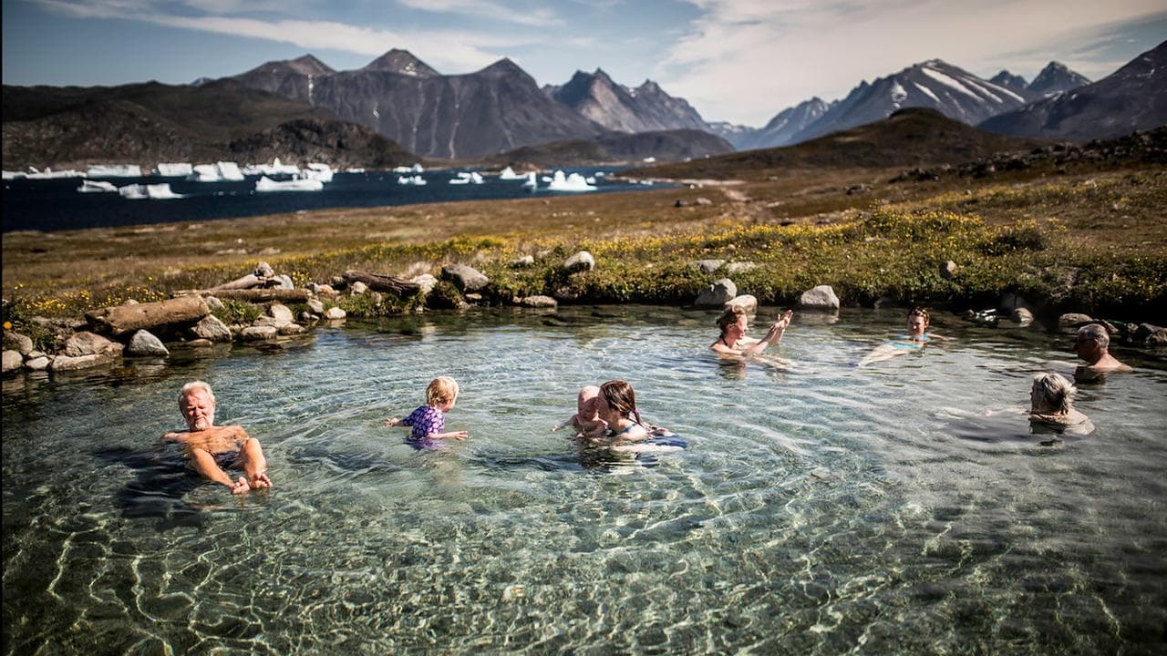 Hot springs in Greenland