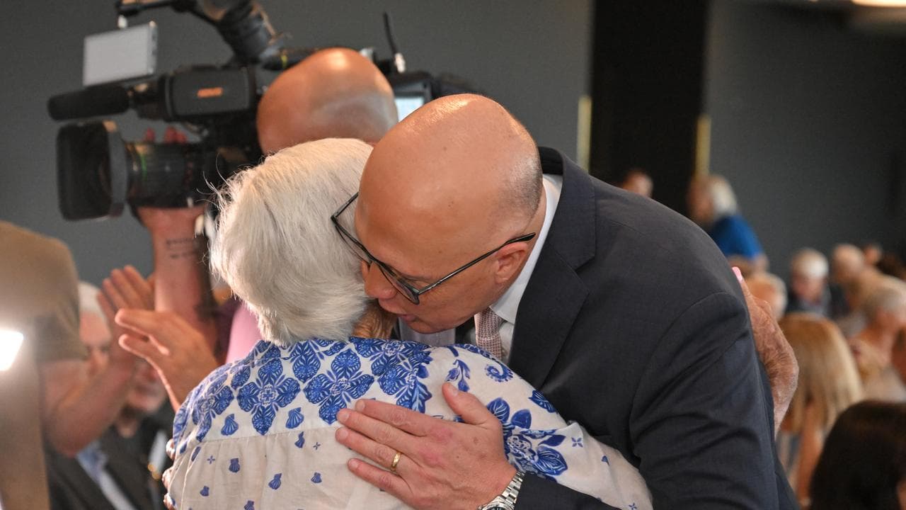 Opposition Leader Peter Dutton at a community gathering in Dickson