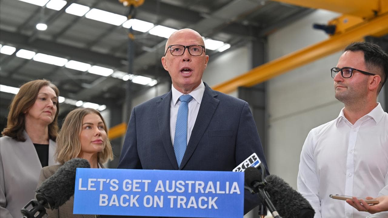 Opposition Peter Dutton at the Cougar Mining Equipment