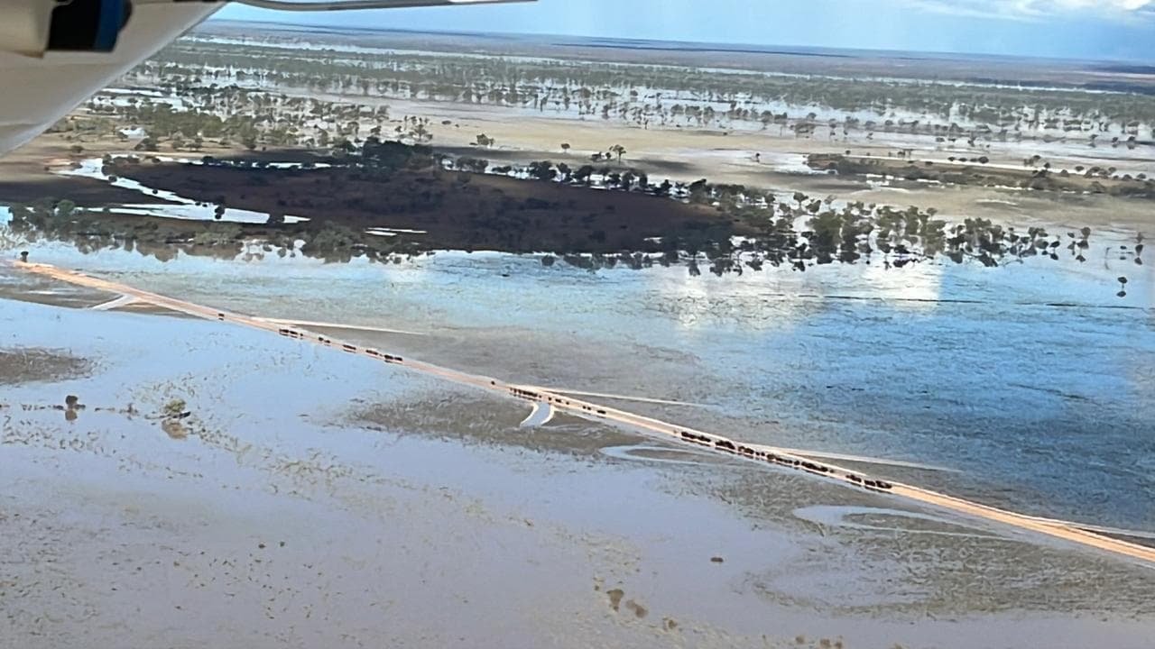 Floodwaters in Queensland's southwest.