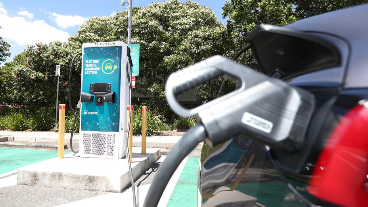 An electric vehicle charging station