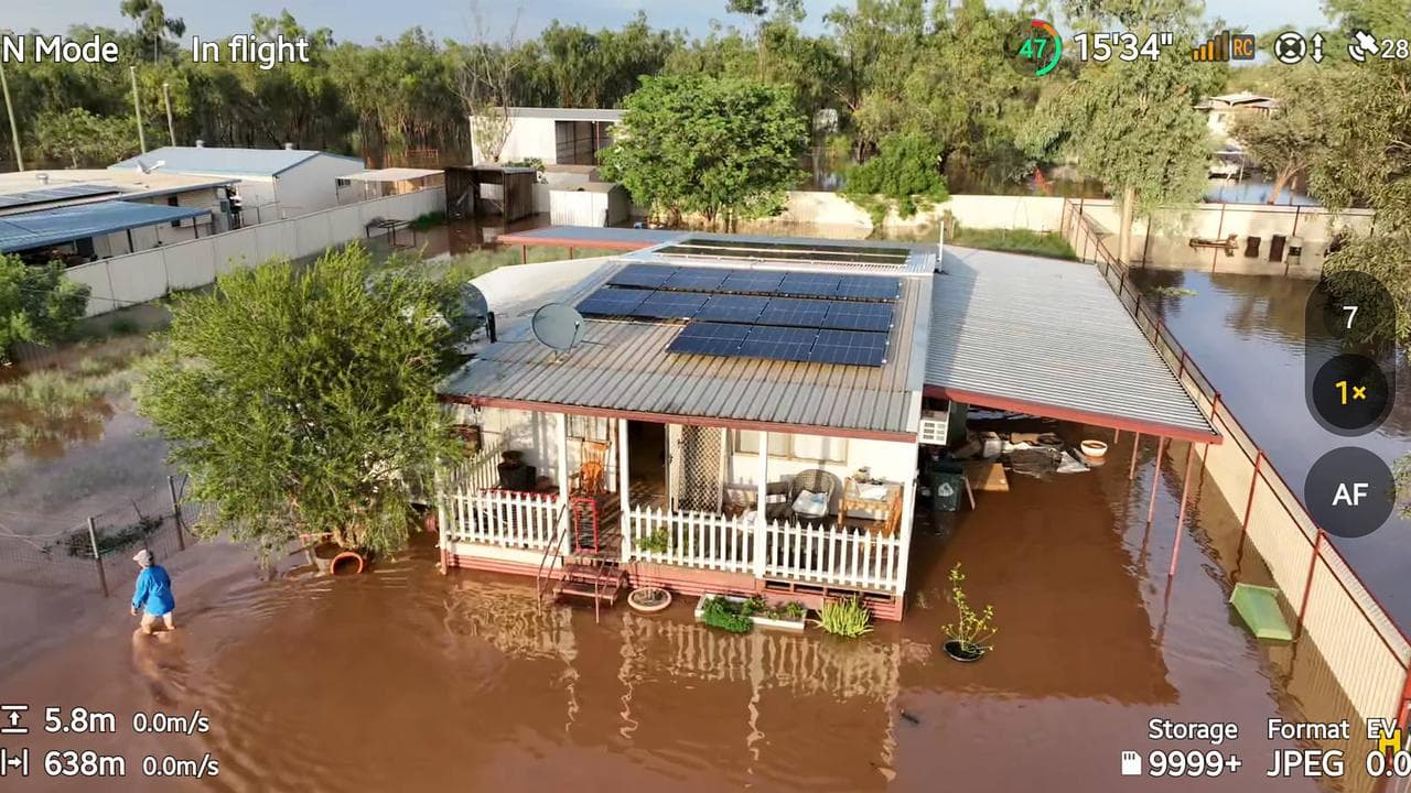 Flooding in the township of Thargomindah.