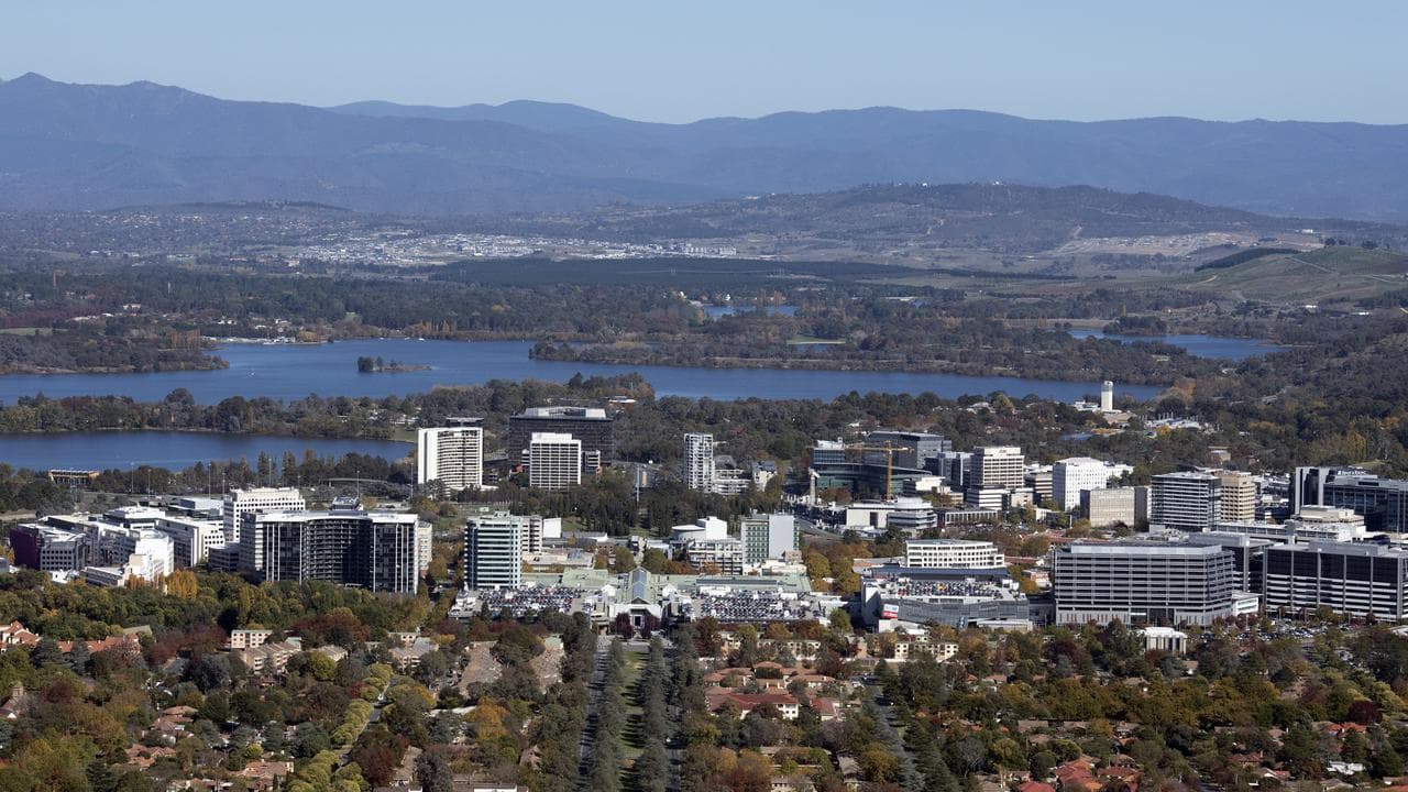 Civic is seen from Mount Ainslie in Canberra (file image)
