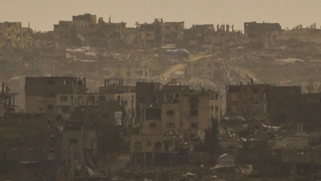 Buildings destroyed during Israeli operations in the Gaza Strip