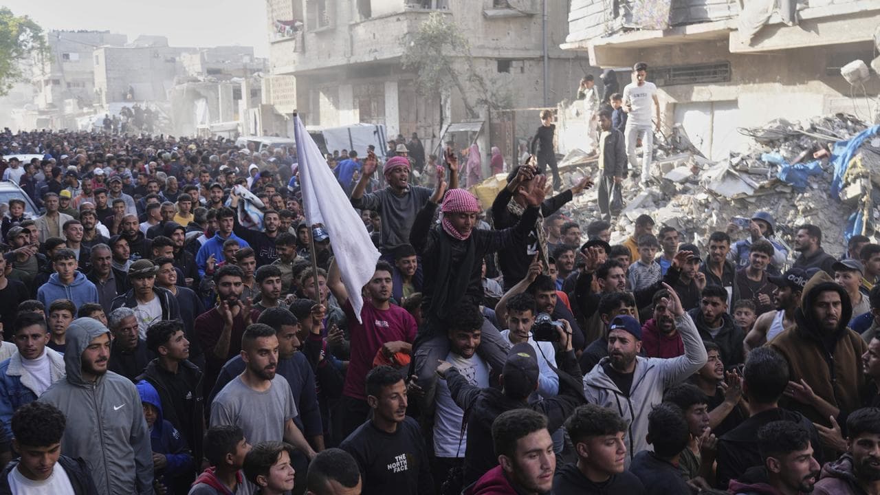 Anti-war protest and protest against Hamas in Beit Lahiya, Gaza Strip