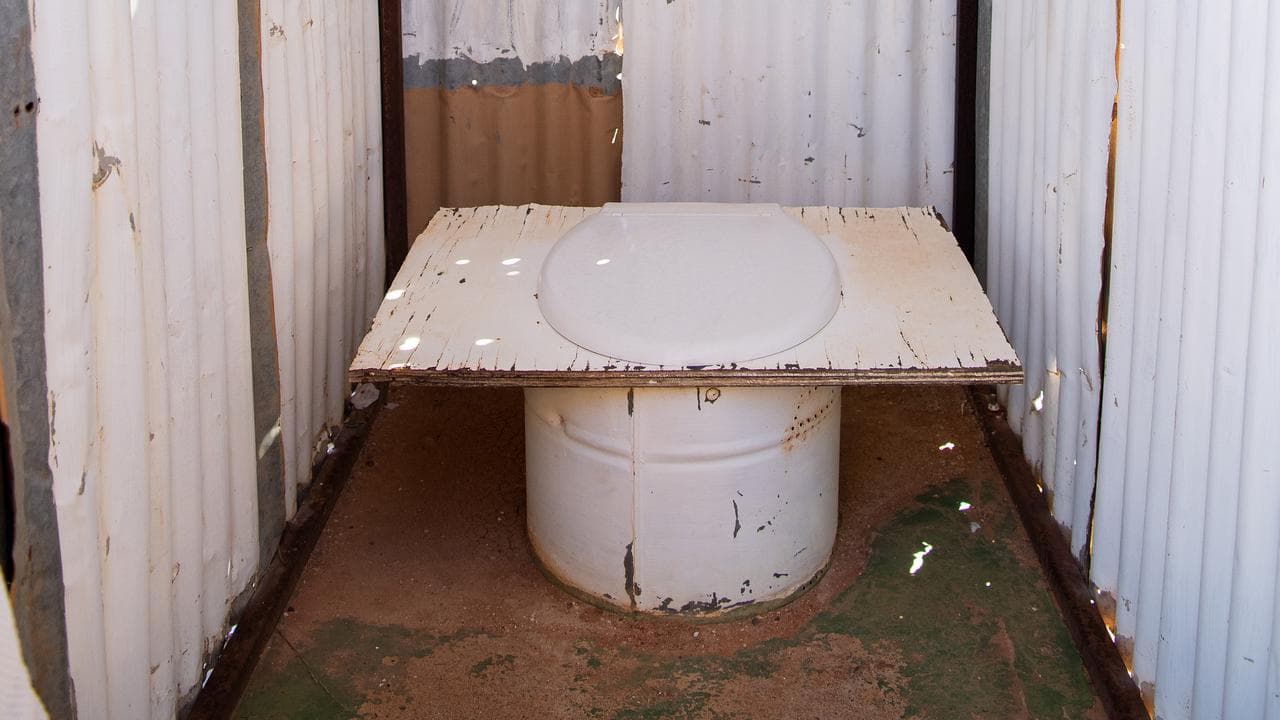 A bush toilet