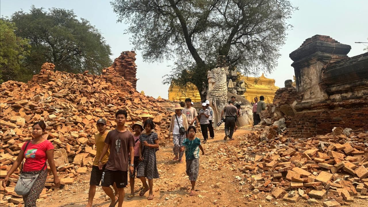 The Me Nu Brick Monastery, in the aftermath of the earthquake
