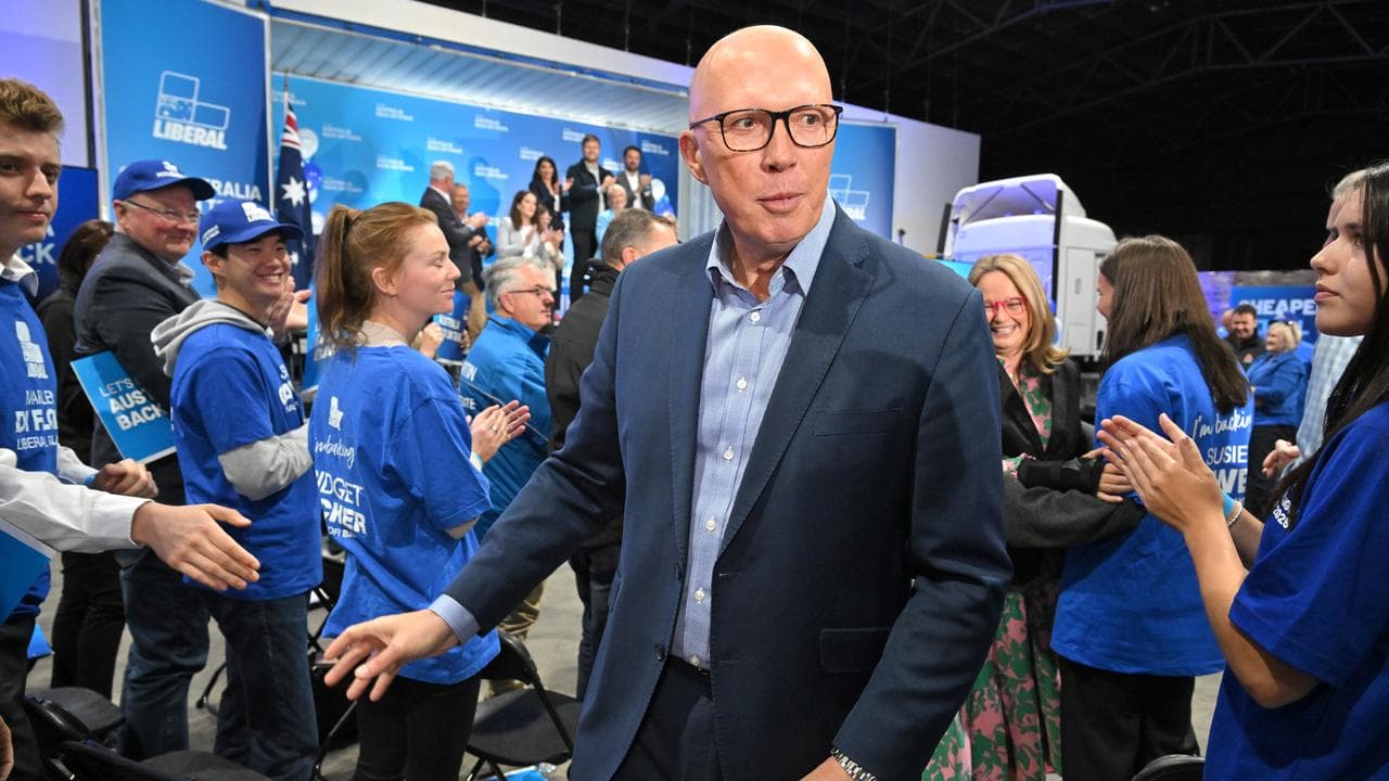 Peter Dutton at a Liberal Party campaign launch in Exton