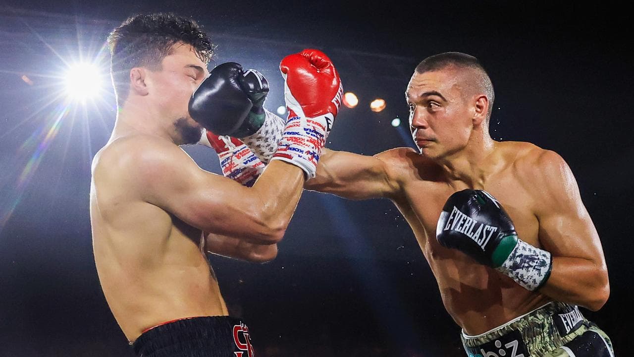 Tim Tszyu was in no mood for pleasantries against Joey Spencer.