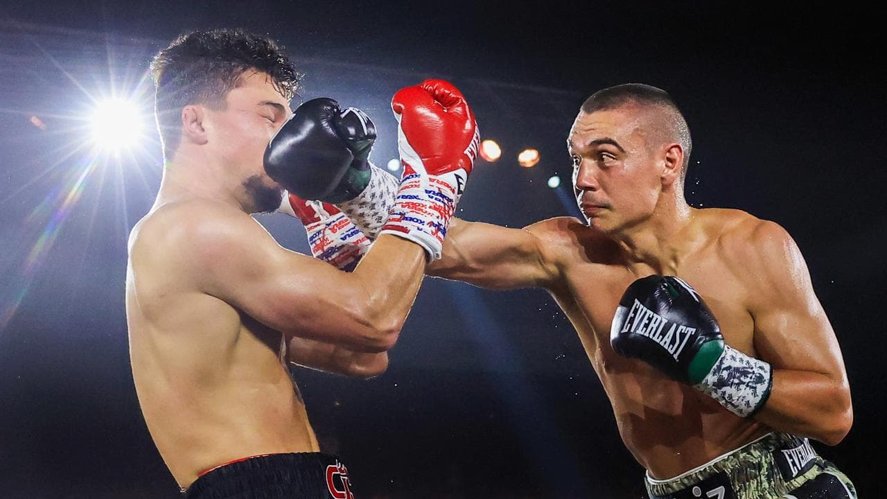 Joey Spencer gets hit by Tim Tszyu