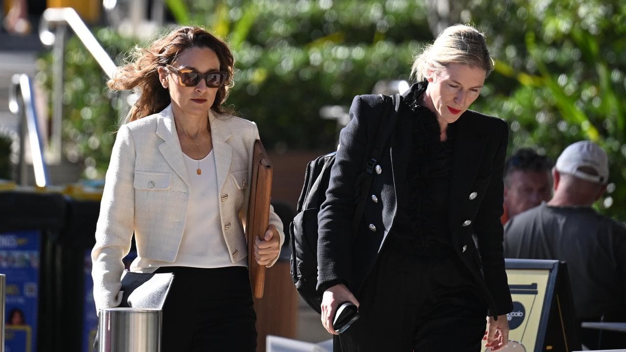 Counsel assisting Dr Peggy Dwyer (left) arrives at Coroners Court 