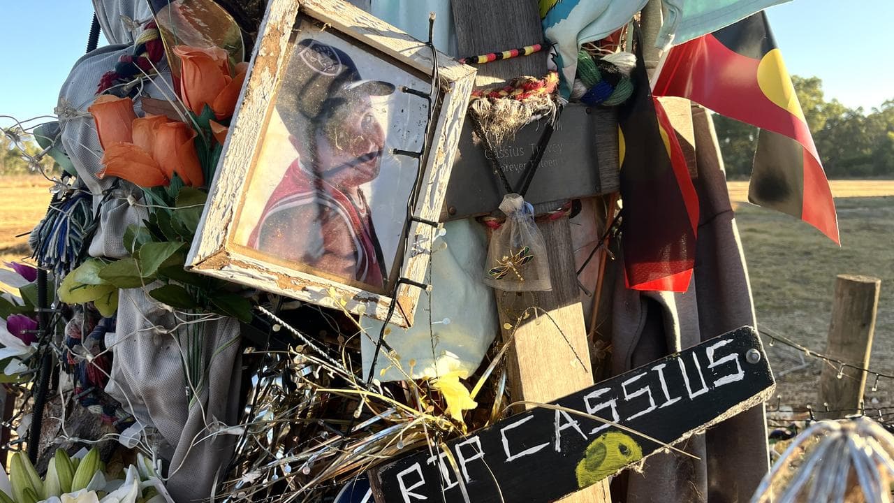 Memorial near where Cassius Turvey was beaten (file)